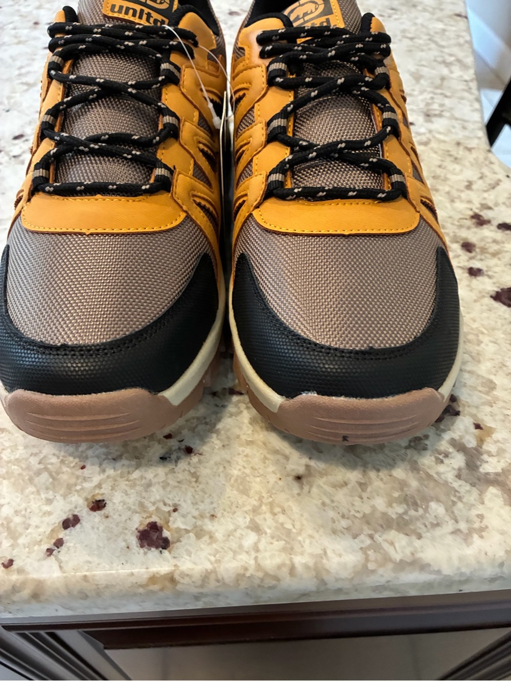 Men's Casual Sneakers in Mustard Yellow and Brown - Unbranded